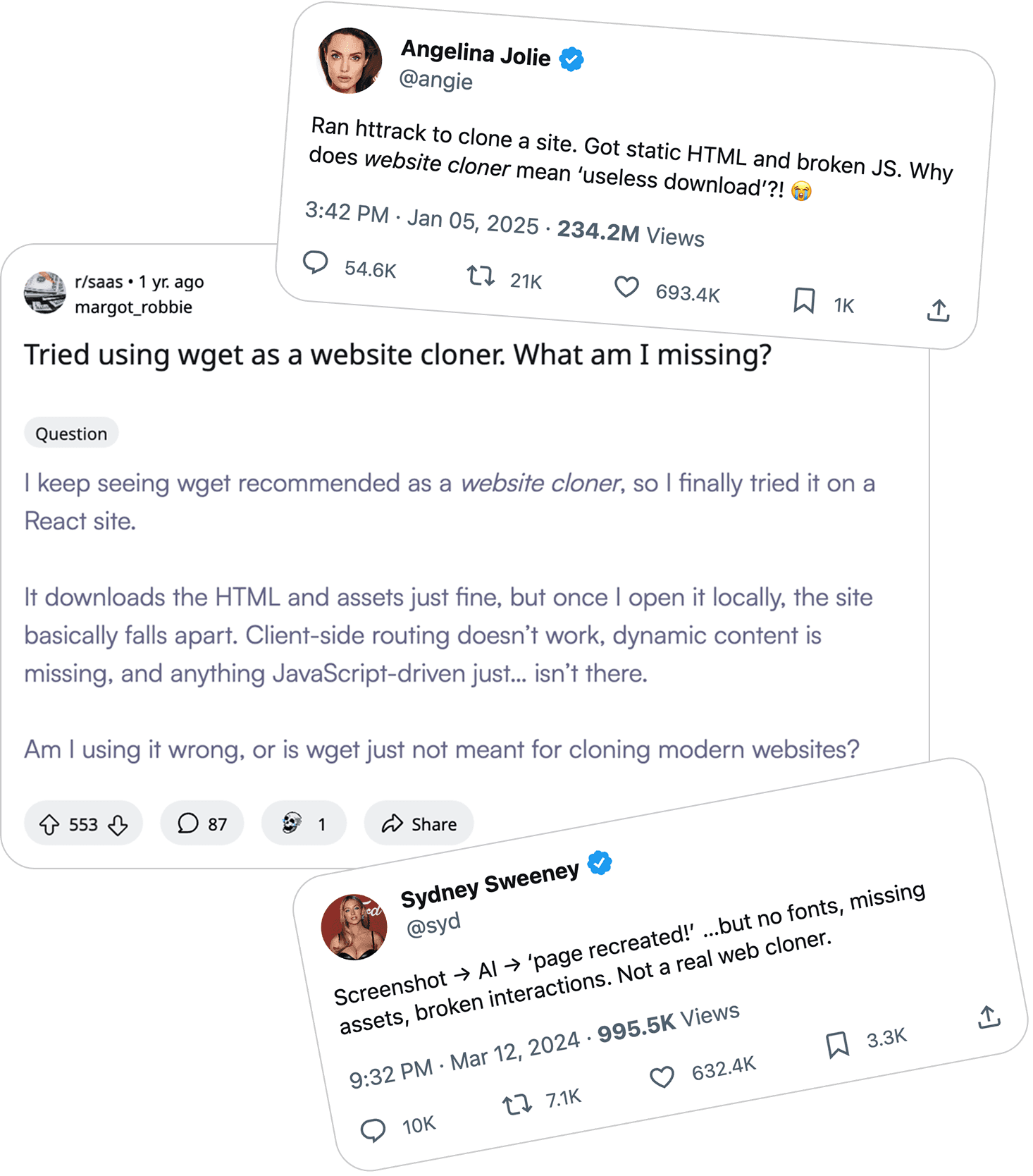 Website cloner complaints comparison
